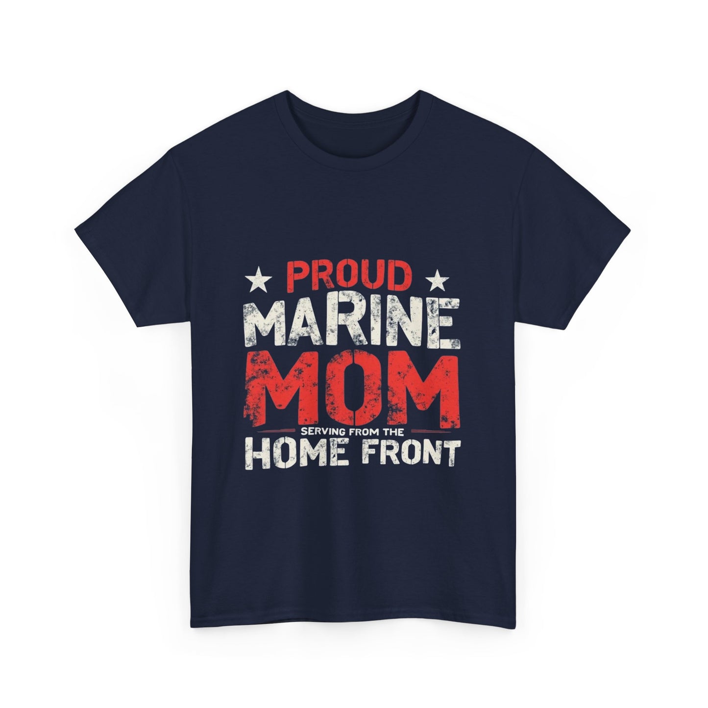 Proud Marine Mom Tee, Unisex Cotton T-Shirt, Gift for Military Moms, Support Our Troops Apparel, Patriotic Shirt, Home Front Pride