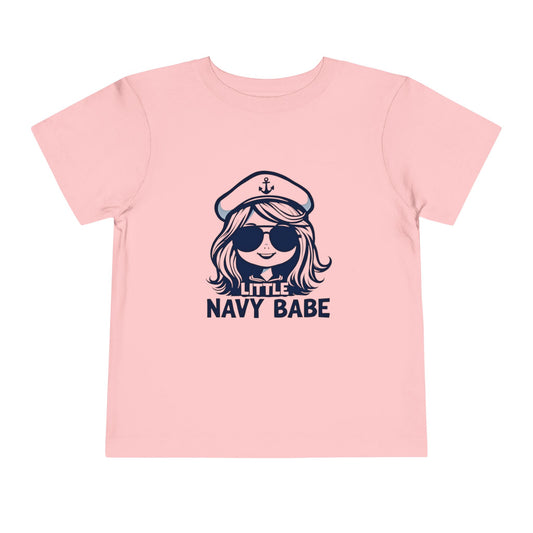 Little Navy Babe Toddler Tee - Cute Little Nautical Shirt, Kids Summer Clothes, Baby Shower Gift, Nautical Theme Outfits, Beach Wear, Navy Sister, Navy Daughter