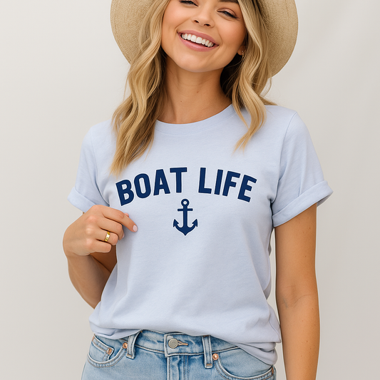 Boat Life T-shirt, Nautical Anchor Tee, Summer Fashion