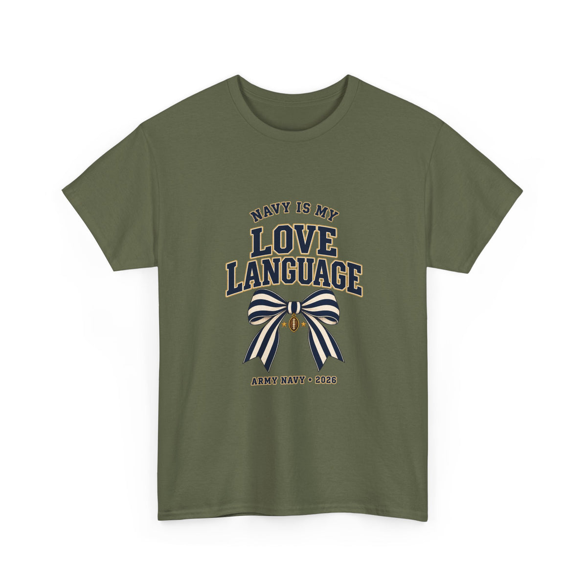 Navy Is My Love Language Army Navy Game 2026 Bow T-Shirt
