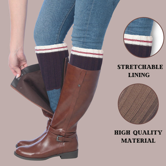 Tipi Toe Women's 3 Pairs Nautical Charms Charcoal Brown Navy Blue