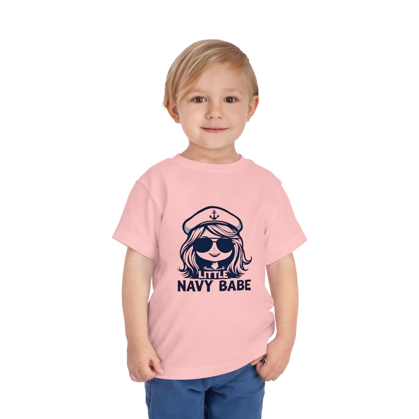 Little Navy Babe Toddler Tee - Cute Little Nautical Shirt, Kids Summer Clothes, Baby Shower Gift, Nautical Theme Outfits, Beach Wear, Navy Sister, Navy Daughter