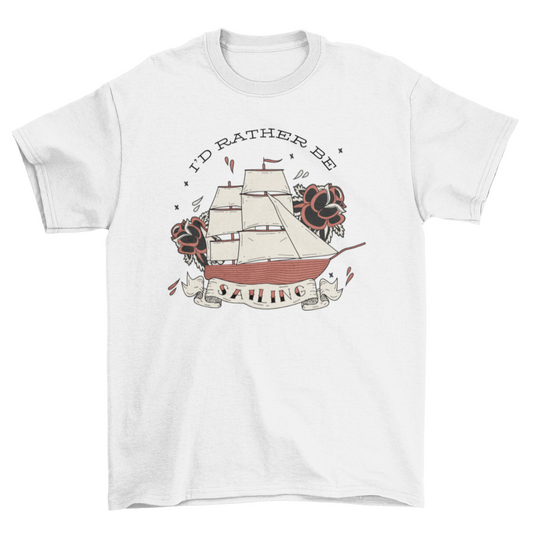 Nautical ship sailing ocean t-shirt