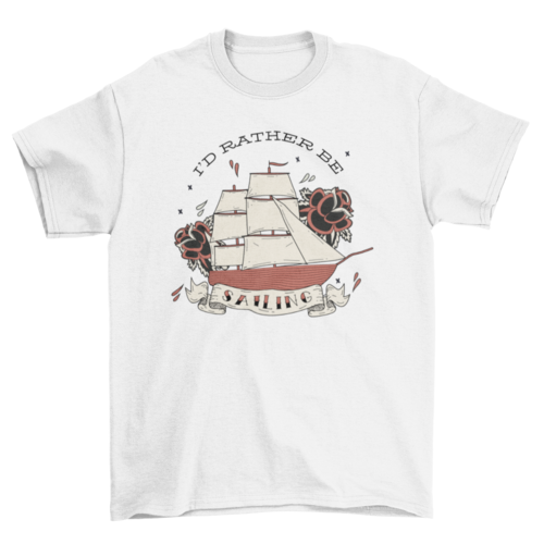Nautical ship sailing ocean t-shirt
